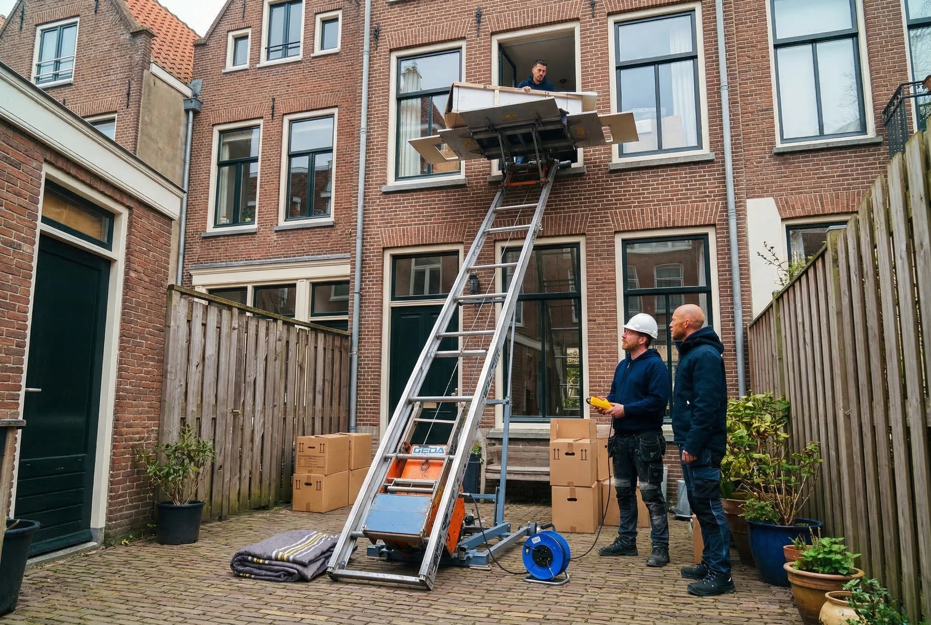 Gedalift in gebruik bij woning in Tilburg