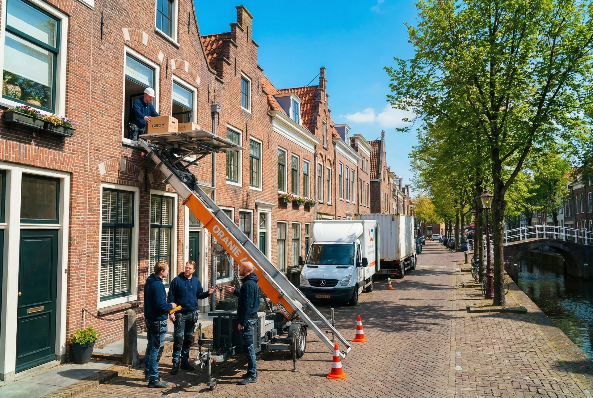 Aanhangerlift bij woning in Tilburg