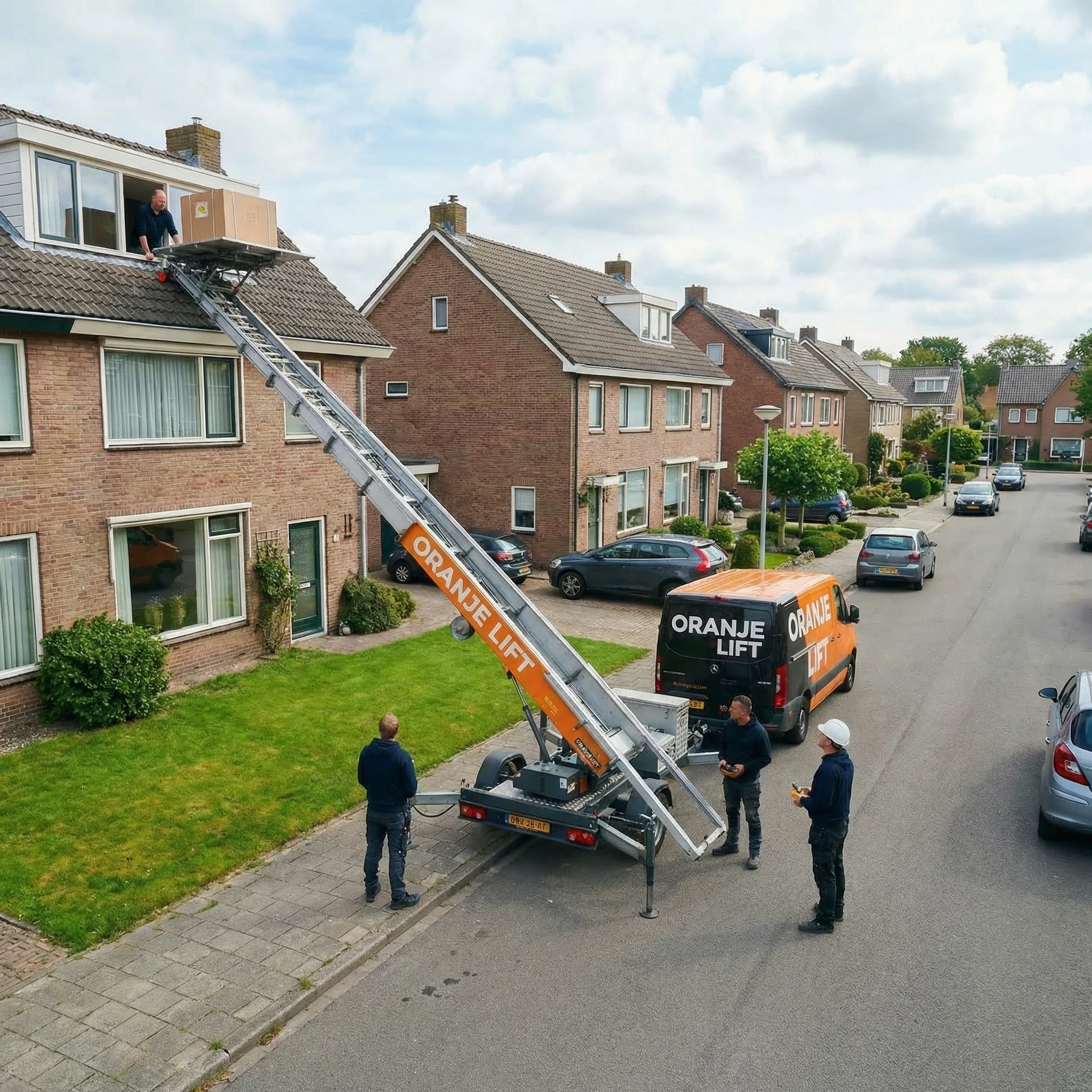 Verhuislift geplaatst in woonwijk Tilburg